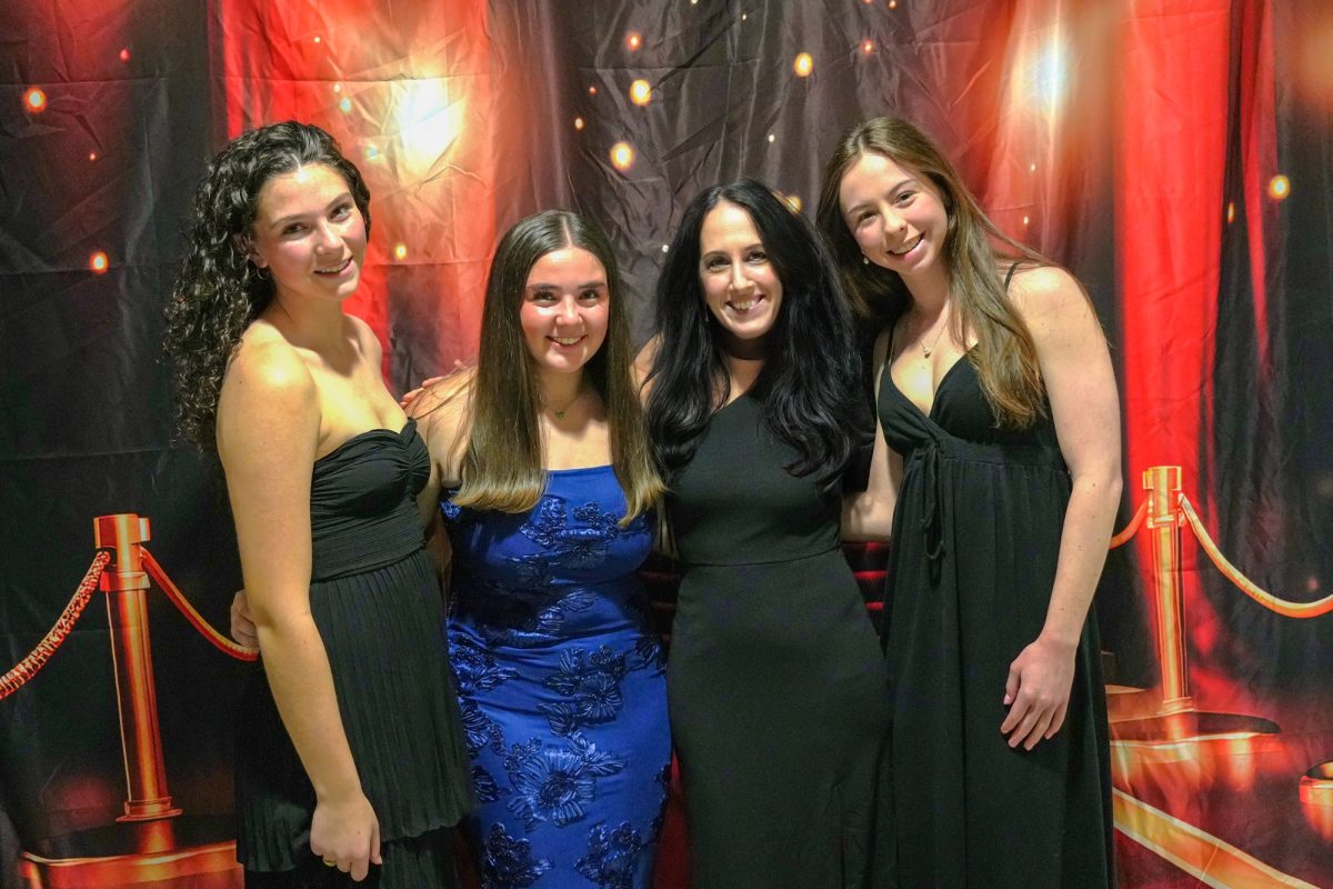 The Yearbook Staff of Ainsley Zibrida, Gia Papa, Ms.Tremblett, and Bonnie Arrigo at the Oscar Night. 